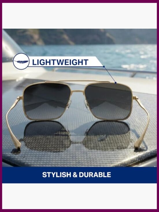 Polarized Navigator Sunglasses with UV Protection Stainless Steel main image 7